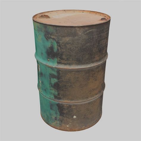 Old Metal Barrel model - TurboSquid 2093951