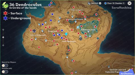 All 36 Dendroculus Locations In Girdle Of The Sands Genshin Impact