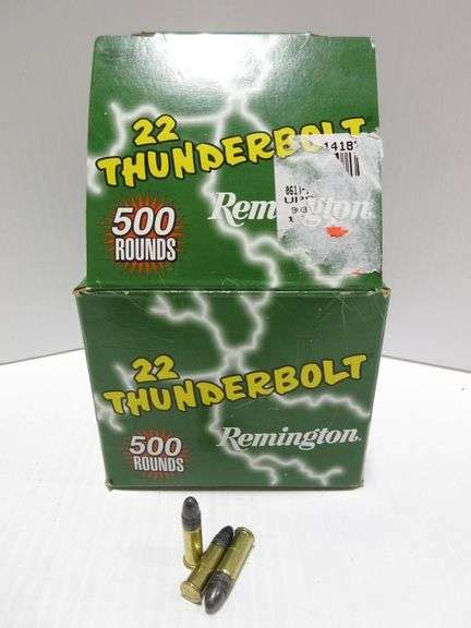 500 Rounds Of Remington Thunderbolt 22 Lr Ammo Albrecht Auction Service