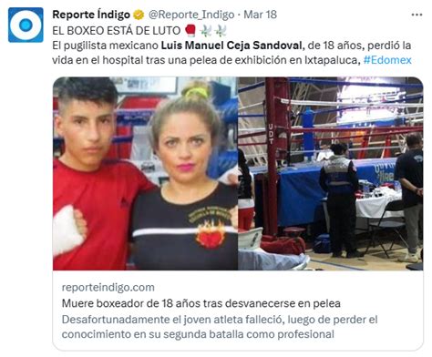 Muere Boxeador Mexicano Luis Manuel Ceja Sandoval Tras Pelea