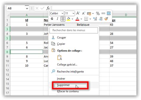 Comment Supprimer Les Lignes Vides Dans Excel