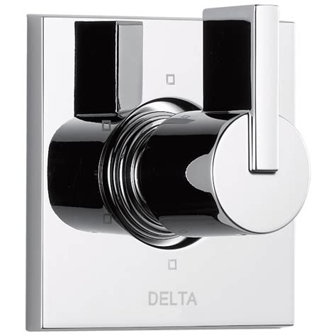 Delta 6 Setting 3 Port Diverter Trim In Chrome Valve Not Included T11953