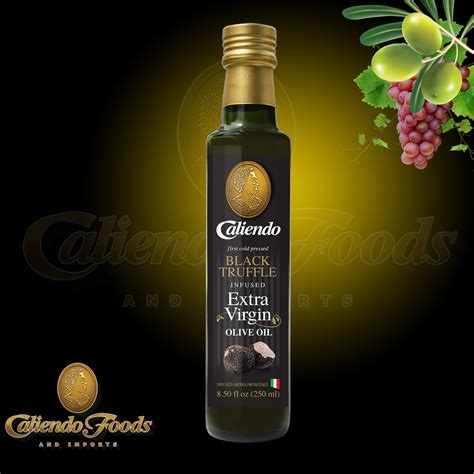 Black Truffle Infused Extra Virgin Olive Oil Ml Glass Bottle