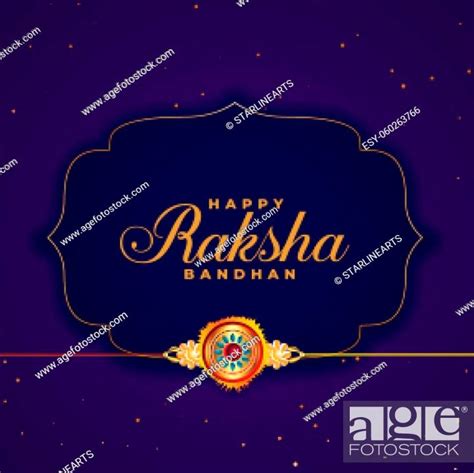 Happy Raksha Bandhan Purple Background With Rakhi Design Stock Vector Vector And Low Budget