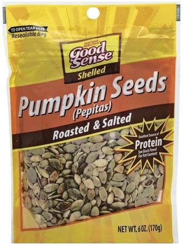 Good Sense Roasted Salted Shelled Pumpkin Seeds 6 Oz Nutrition