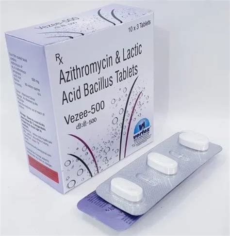 Azithromycin 500mg Lactic Acid Bacillus Tablets Manufacturer Vertex