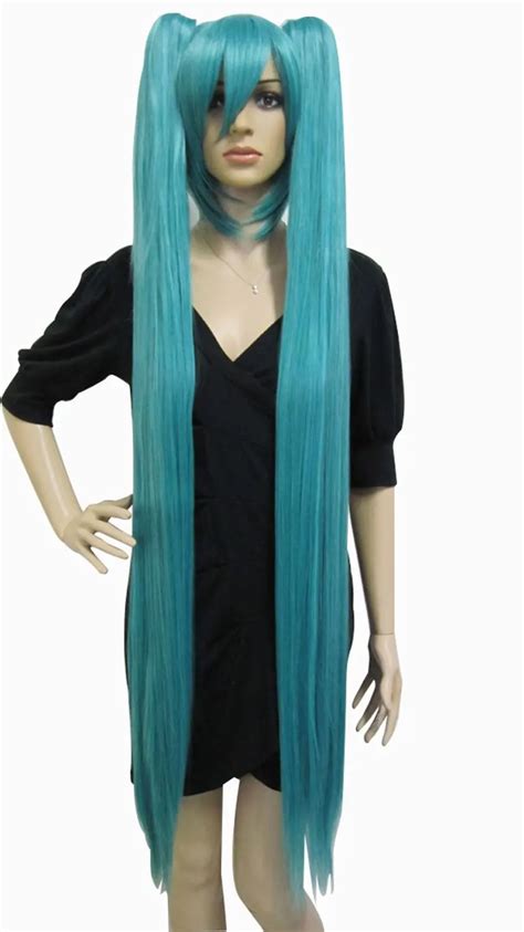 48inch 120 Cm Mikus Day Vocaloid Hatsune Miku Cosplay Wig Turquoise