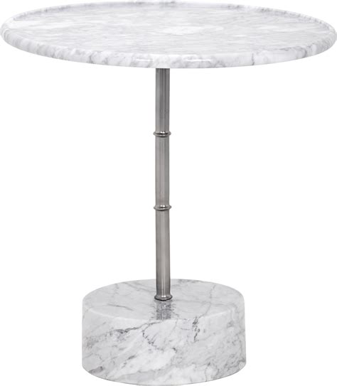 Milano White Marble Side Table 101575 Sunpan Modern Home