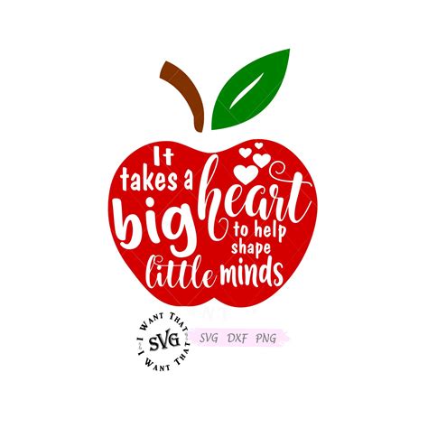 Digital Form Digital Cut File Teacher Apple Big Heart Embroidery