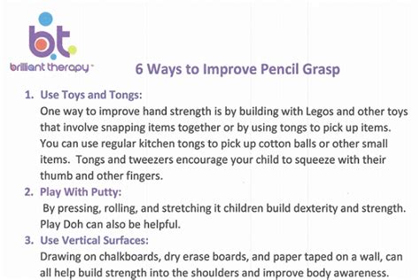 Brilliant Therapy Ways To Improve Pencil Grasp