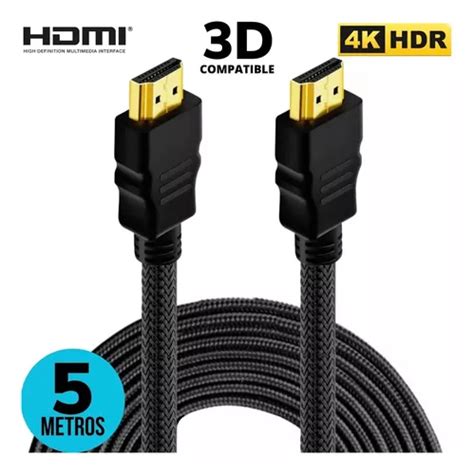 Cabo Hdmi M Pinos Ethernet Metros K Ultra Hd D Mercadolivre