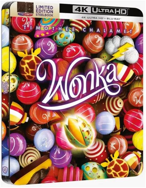 TIMOTHÉE CHALAMET IS Wonka 4K Ultra HD Blu Ray Steelbook TOUT NEUF