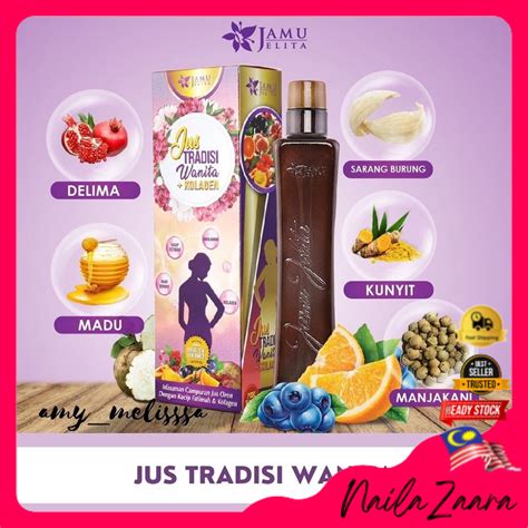 Jamu Jelita Jus Tradisi Wanita 260ml 100 ORI HQ Herba Timur JJ Agen