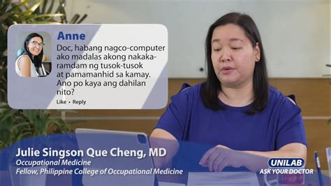 Ask Your Doctor Nagmamanhid Ang Kamay Kaka Computer Ano Ang Dapat