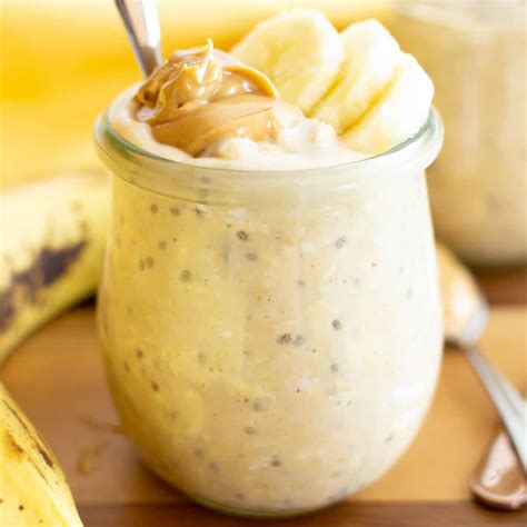 Easy Peanut Butter Banana Overnight Oats Recipe Vegan Gluten Free