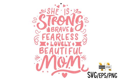 She Is Strong Brave Fearless Lovely Graphic By Yadesign Store · Creative Fabrica