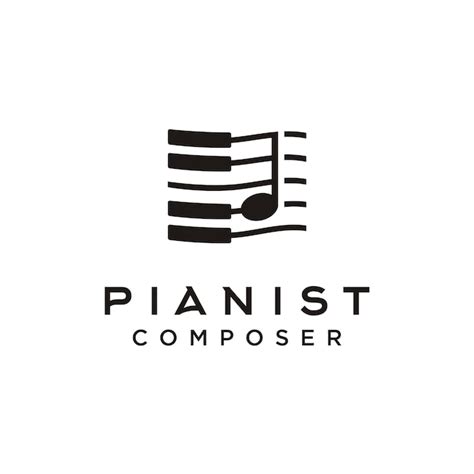 Premium Vector Piano Music Composer Logo