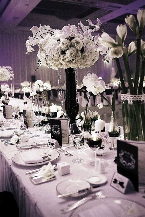 Black And White Wedding Centerpieces