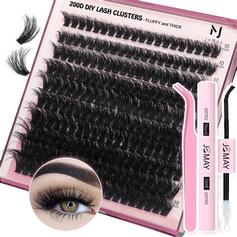 D Individual Eyelash Clusters Mink D Curl Diy Pre Cut Segmented