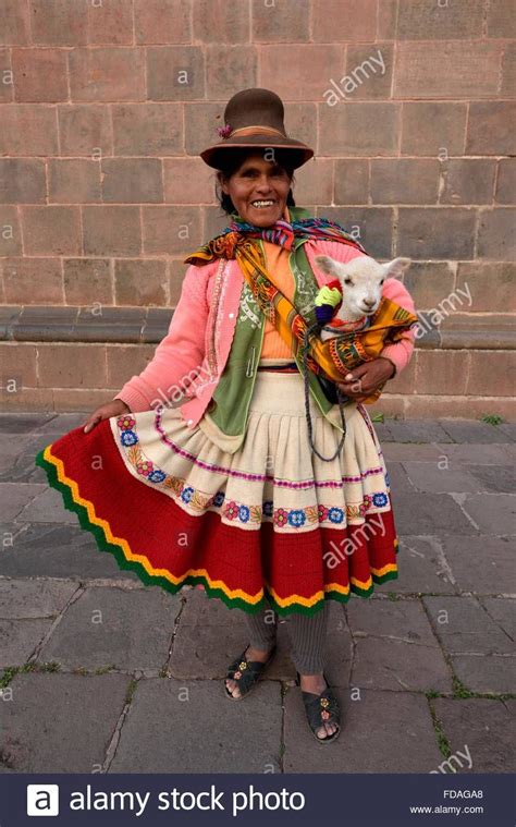 Download This Stock Image Peruvian Woman In Traditional Costume Cusco