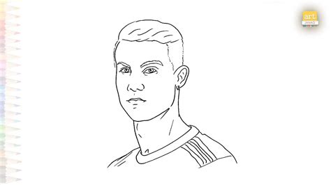 Cristiano Ronaldo Easy Drawing Easy Face Art Draw Cristiano Ronaldo