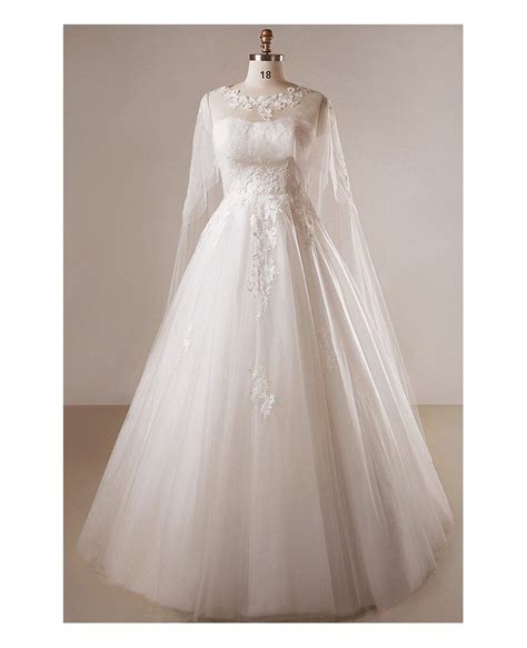 Plus Size Ivory A Line Lace Floor Length Strapless Wedding Dress With Shawl Mn042