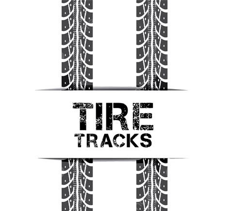 Tire Tracks Motorcycle Rubber Perspective Vector Motorcycle Rubber