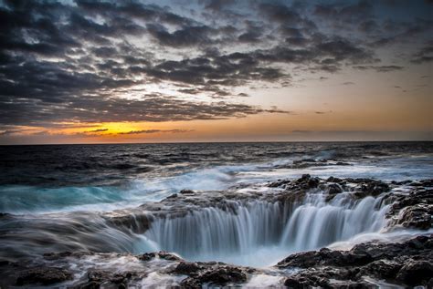 Free Images Beach Sea Coast Rock Ocean Horizon Waterfall Cloud