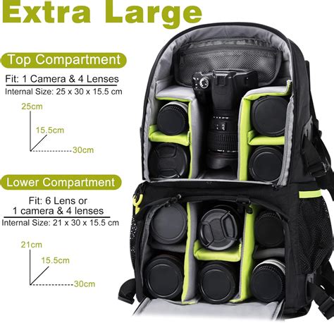 Endurax Extra Large Camera DSLR SLR Backpack For Outdoor Hiking