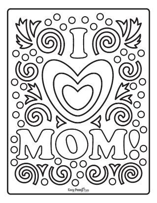 Printable Mother S Day Coloring Pages Easy Peasy And Fun