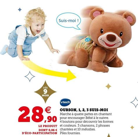 Promo Vtech Ourson Suis Moi Chez Super U