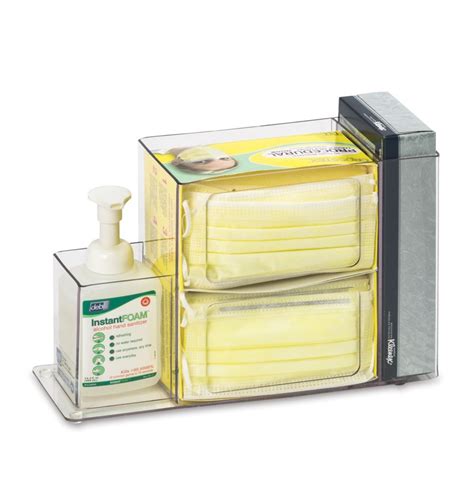 Clearform Ml Acrylic Sanitizing Station With Compartment