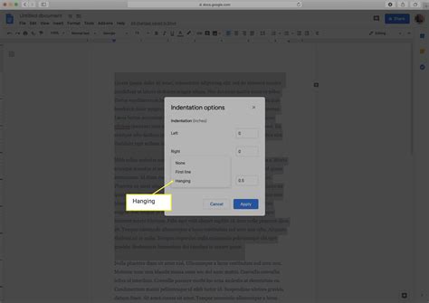 How to Do a Hanging Indent Google Docs