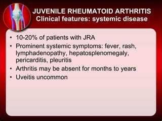 Juvenile Rheumatoid Arthritis Slides PPT