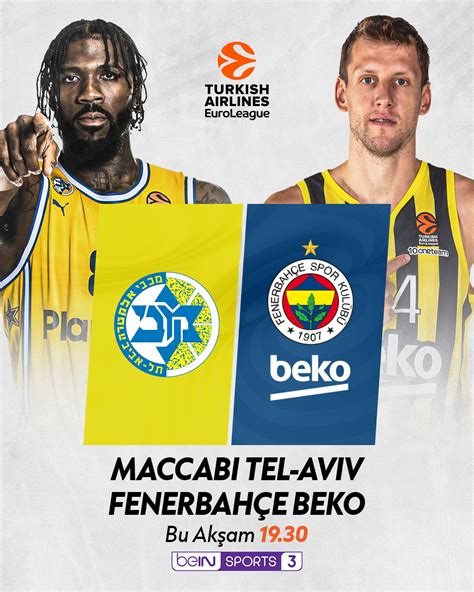 Bein Sports T Rkiye On Twitter Maccabi Tel Aviv V Fenerbah E Beko