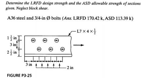 Solved Determine The Lrfd Design Strength And The Asd