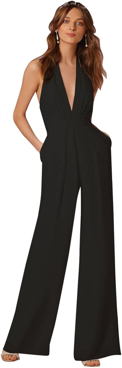 Jumpsuits Damen Sommer Overalls Jumpsuits Elegant Lang Breites Bein