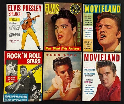 Lot Detail 1950s Elvis Presley Magazine Collection 16 Incl Elvis