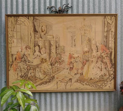 Vintage Framed Large Victorian Tapestry Framed Tapestry Etsy