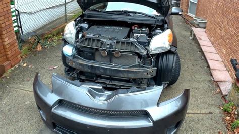 How To Remove Replace Front Bumper Cover Scion Xd 08 13 Youtube