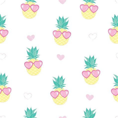 Premium Vector Seamless Pineapple Pattern Vector Illustration