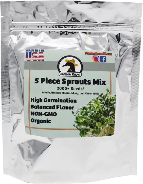 Amazon Microgreens Spicy Alfalfa Sprout Seed Mix Southern Giant