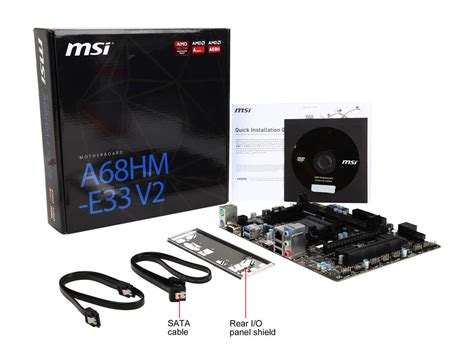 MSI A68HM-E33 V2 FM2+ Micro ATX AMD Motherboard - Newegg.com