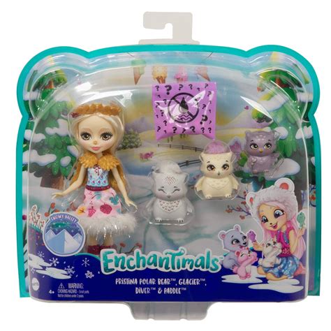 Enchantimals coffret Famille avec mini poupée Odele Hibou 3 figurines