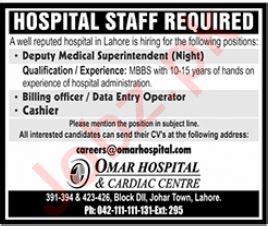 Omar Hospital And Cardiac Center Jobs Job Advertisement Pakistan