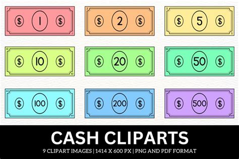 Cash Cliparts Colorful Money
