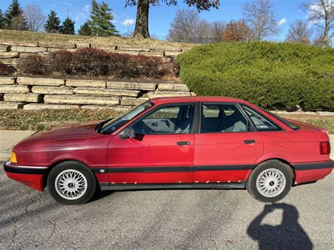 1991 Audi 80 Quattro Sedan Red AWD Manual QUATTRO For Sale