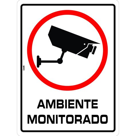 Placa Sinaliza O Ambiente Monitorado Por Cameras De Seguran A X Cm