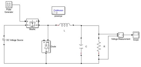 Simulation Schematic Diagram Of The Buck Chopper Circuit Download Scientific Diagram