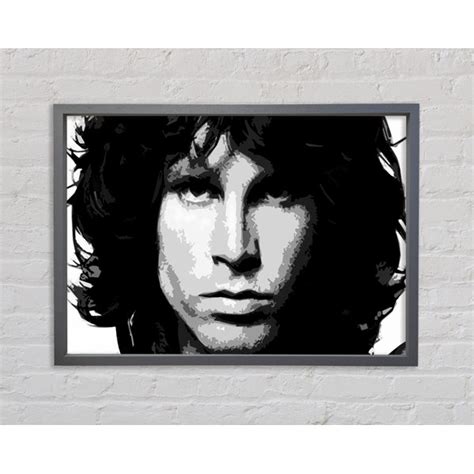 Bright Star Jim Morrison Face B N W Einzelner Bilderrahmen